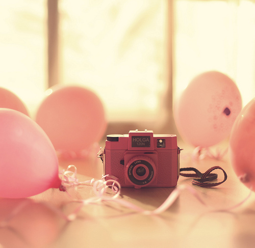 小清新粉色相机  骨子里的浪漫